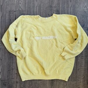 Vintage US Army Fort Huachuca Butter Yellow Crewneck- Size XL